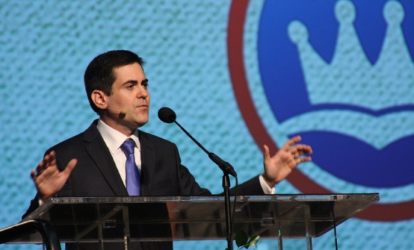 Russell Moore, president of the Ethics and Religious Liberty Commission, used his report to present an award to the Green family, the owners of Hobby Lobby. The Supreme Court currently is considering whether Hobby Lobby has to provide abortion-inducing drugs in its employee health care plans. 